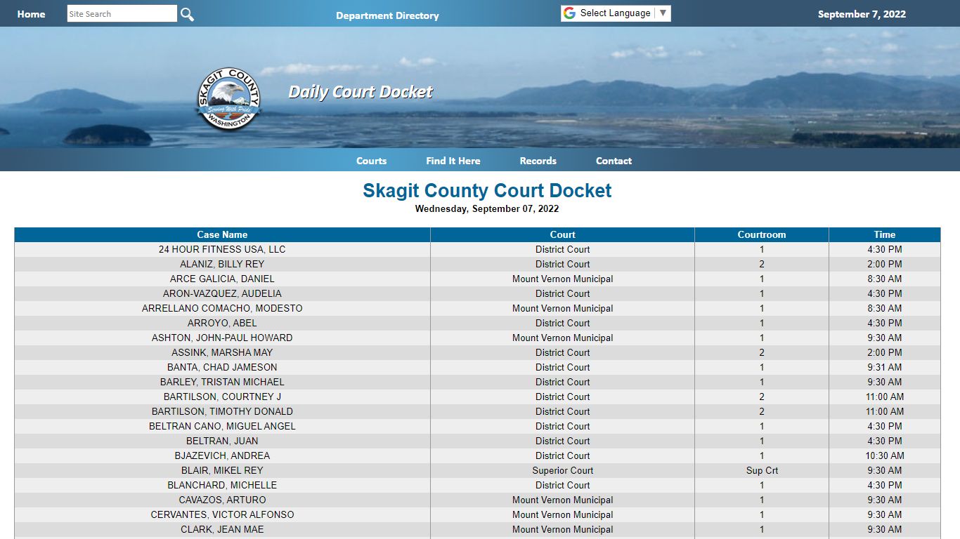 Court Display Boards - Skagit County, Washington